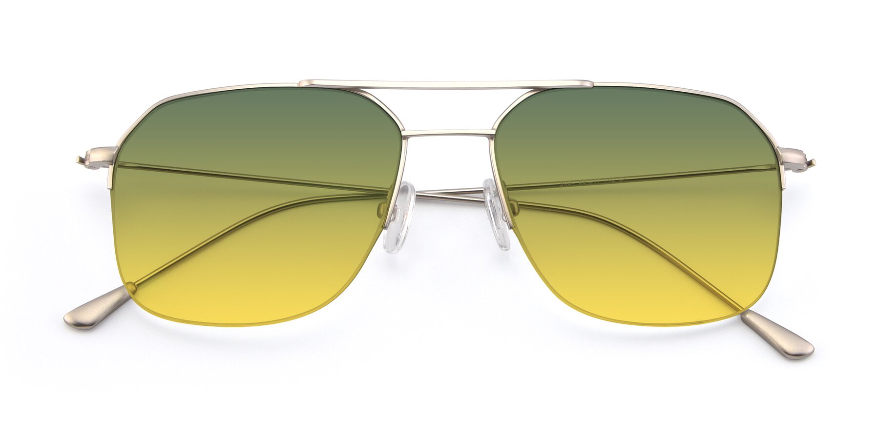 Folded Front of 9434 in Silver with Green / Yellow Gradient Lenses