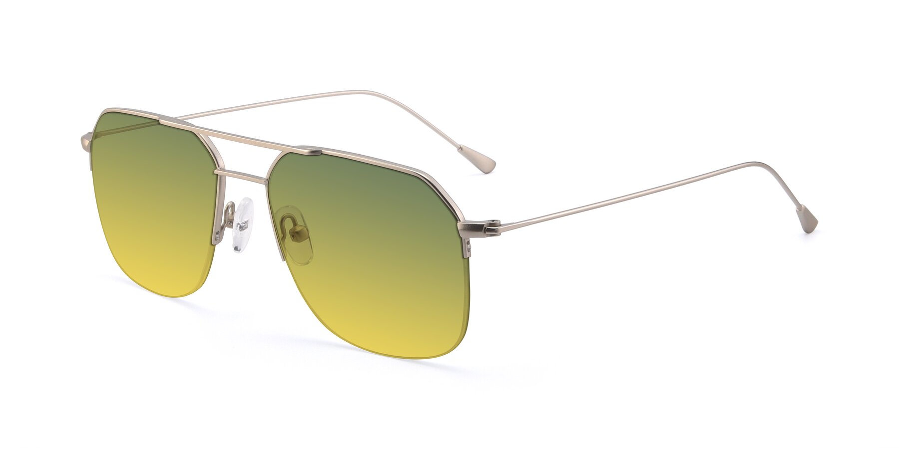 Angle of 9434 in Silver with Green / Yellow Gradient Lenses