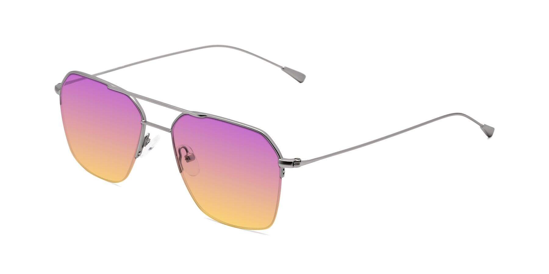 Angle of Largo in Silver with Purple / Yellow Gradient Lenses