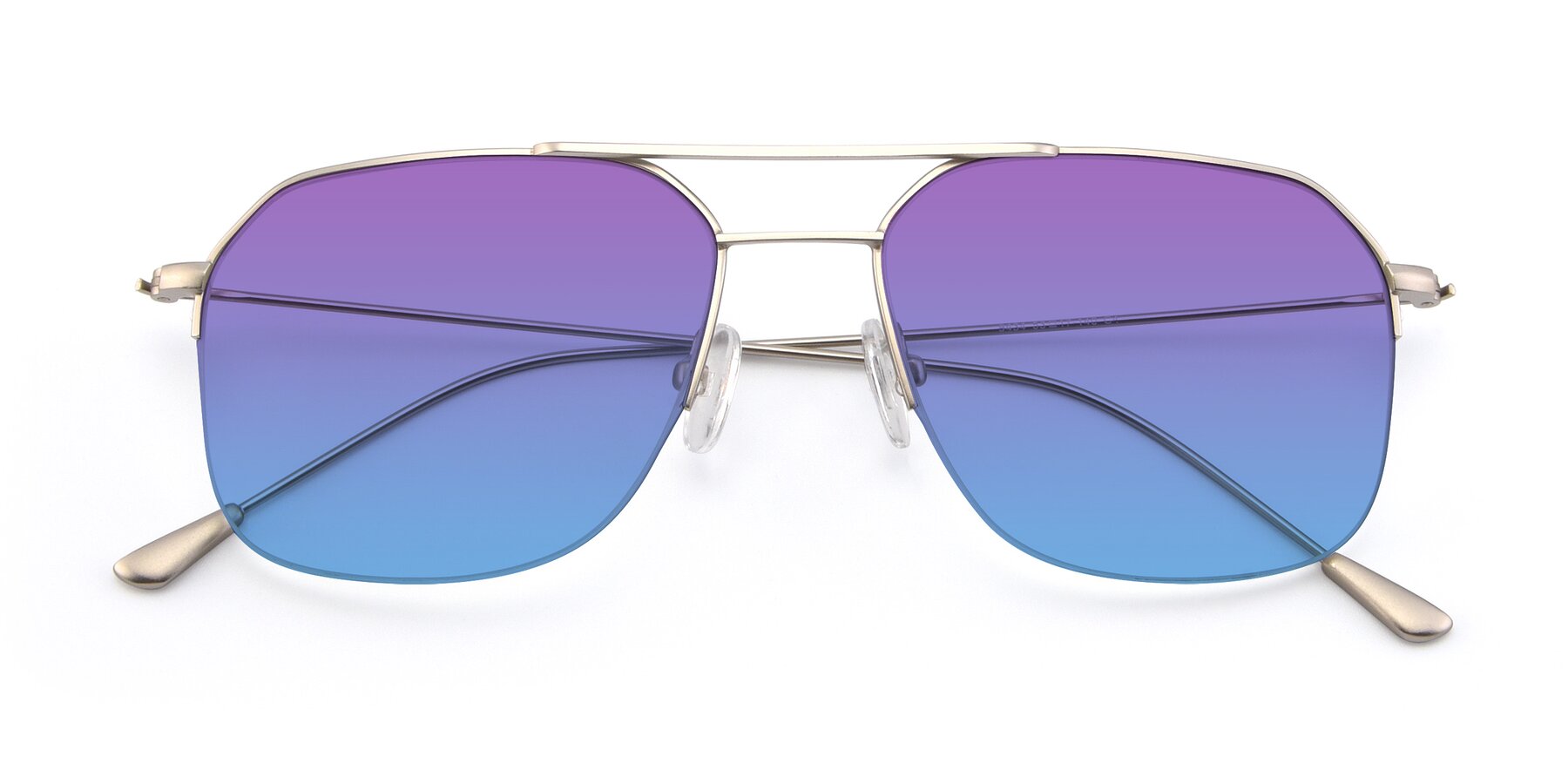 Folded Front of 9434 in Silver with Purple / Blue Gradient Lenses