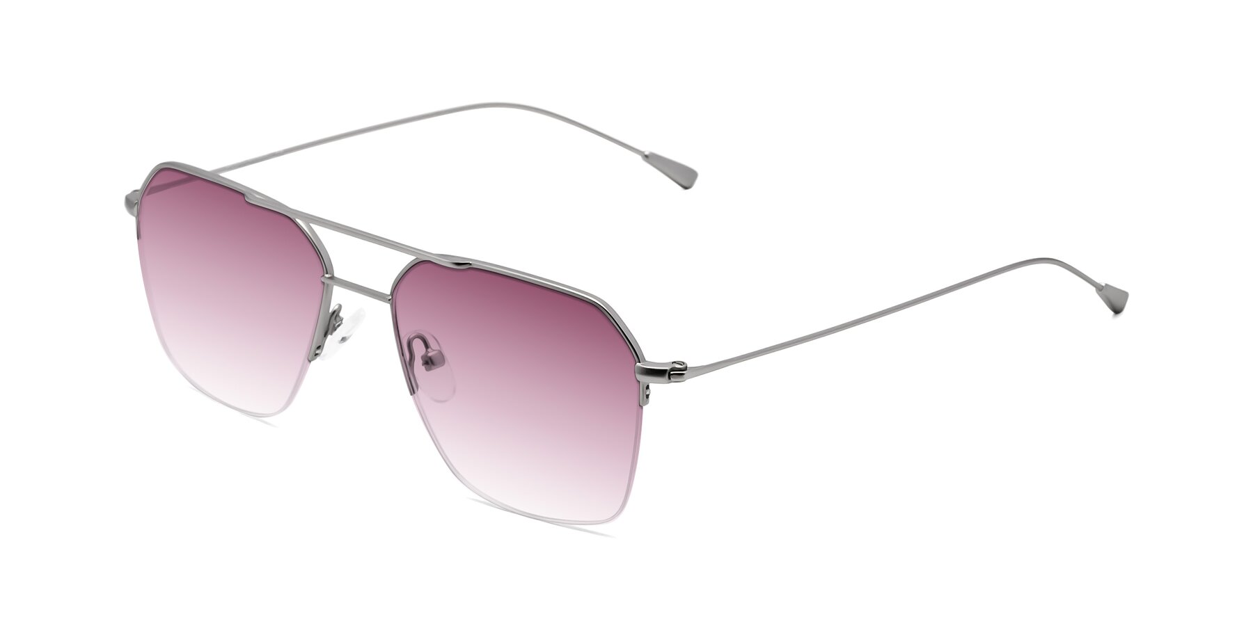 Angle of Largo in Silver with Wine Gradient Lenses