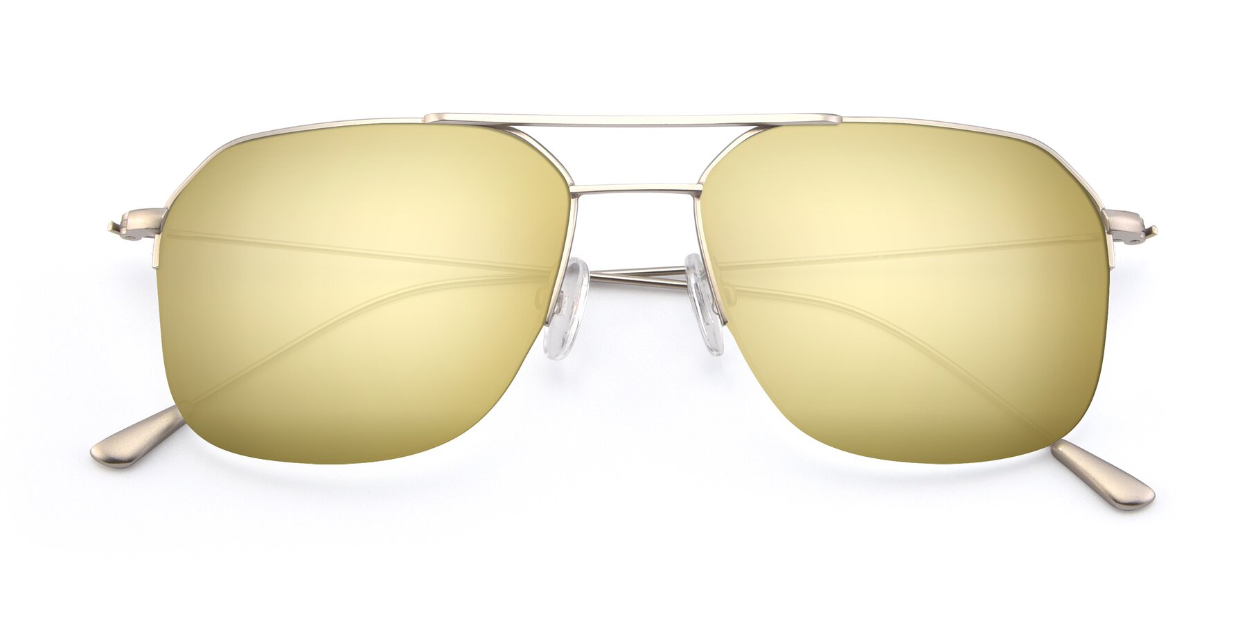 Folded Front of 9434 in Silver with Gold Mirrored Lenses
