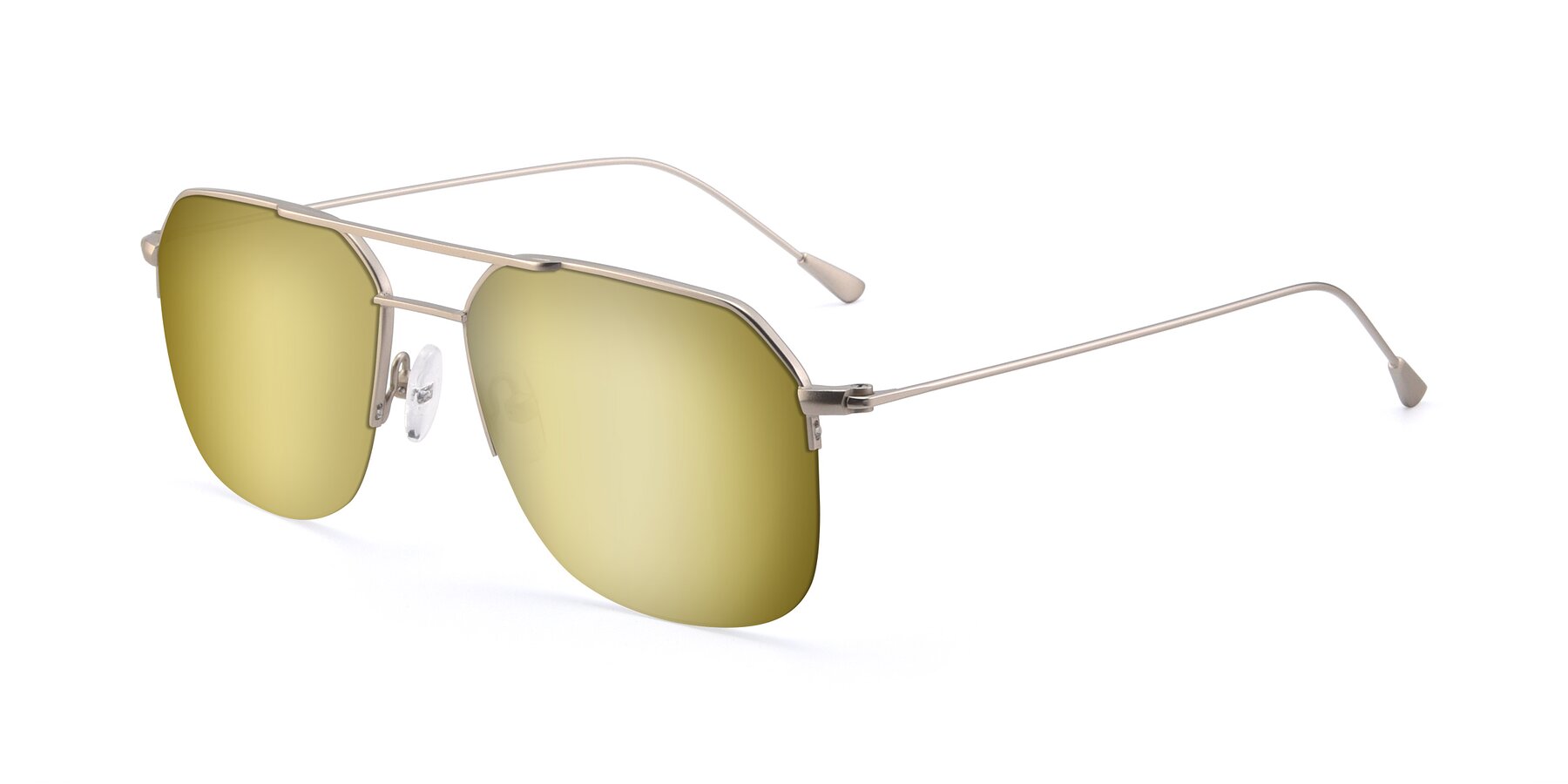 Angle of 9434 in Silver with Gold Mirrored Lenses