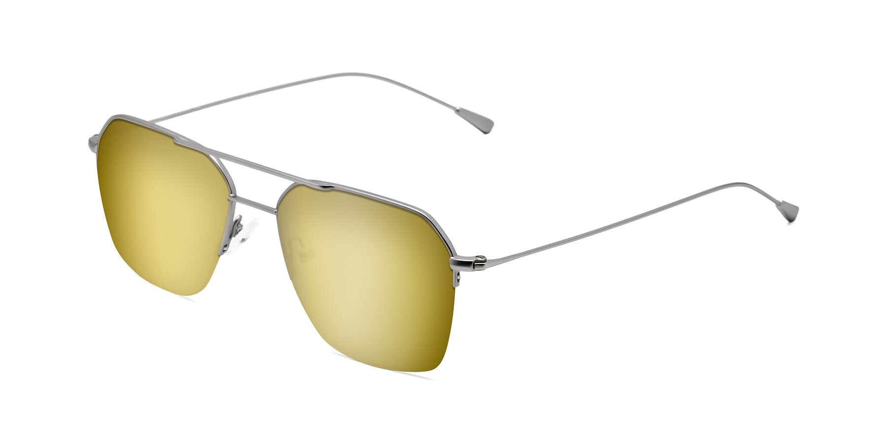 Angle of Largo in Silver with Gold Mirrored Lenses