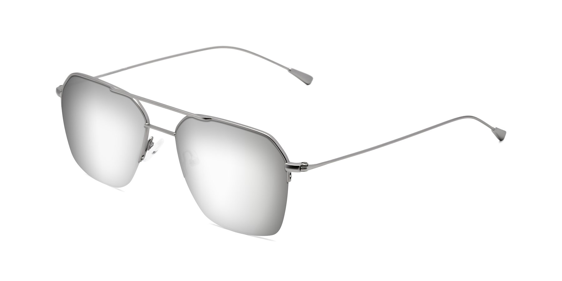 Angle of Largo in Silver with Silver Mirrored Lenses
