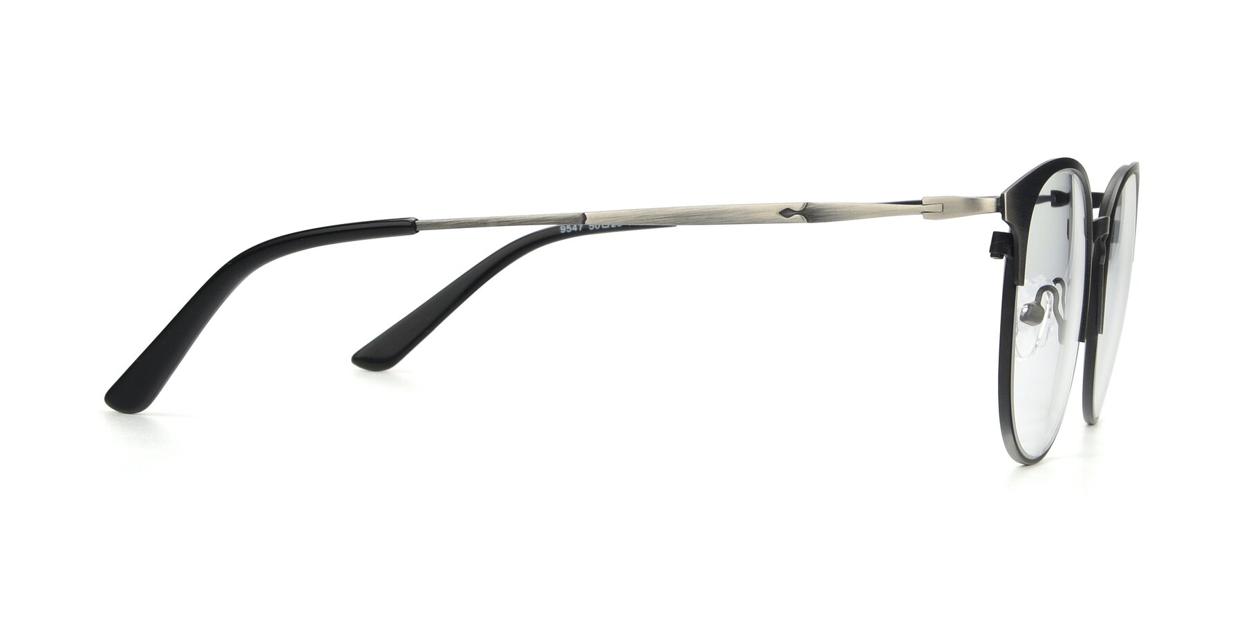 Side of 9547 in Antique Gunmetal with Clear Eyeglass Lenses