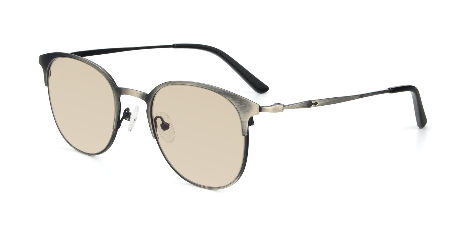 Angle of 9547 in Antique Gunmetal with Light Brown Tinted Lenses
