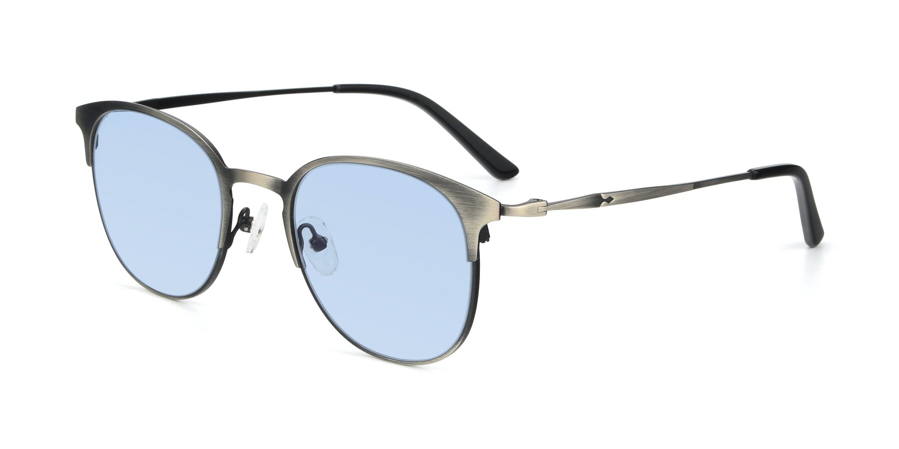 Angle of 9547 in Antique Gunmetal with Light Blue Tinted Lenses