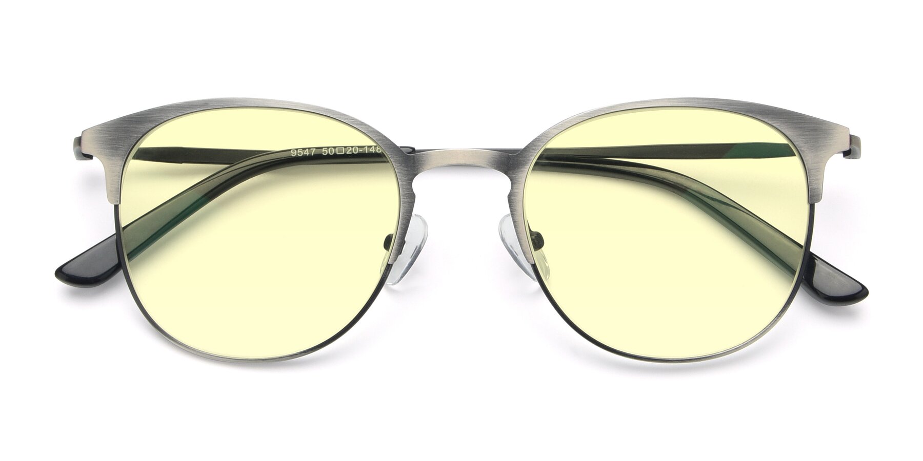 Folded Front of 9547 in Antique Gunmetal with Light Yellow Tinted Lenses