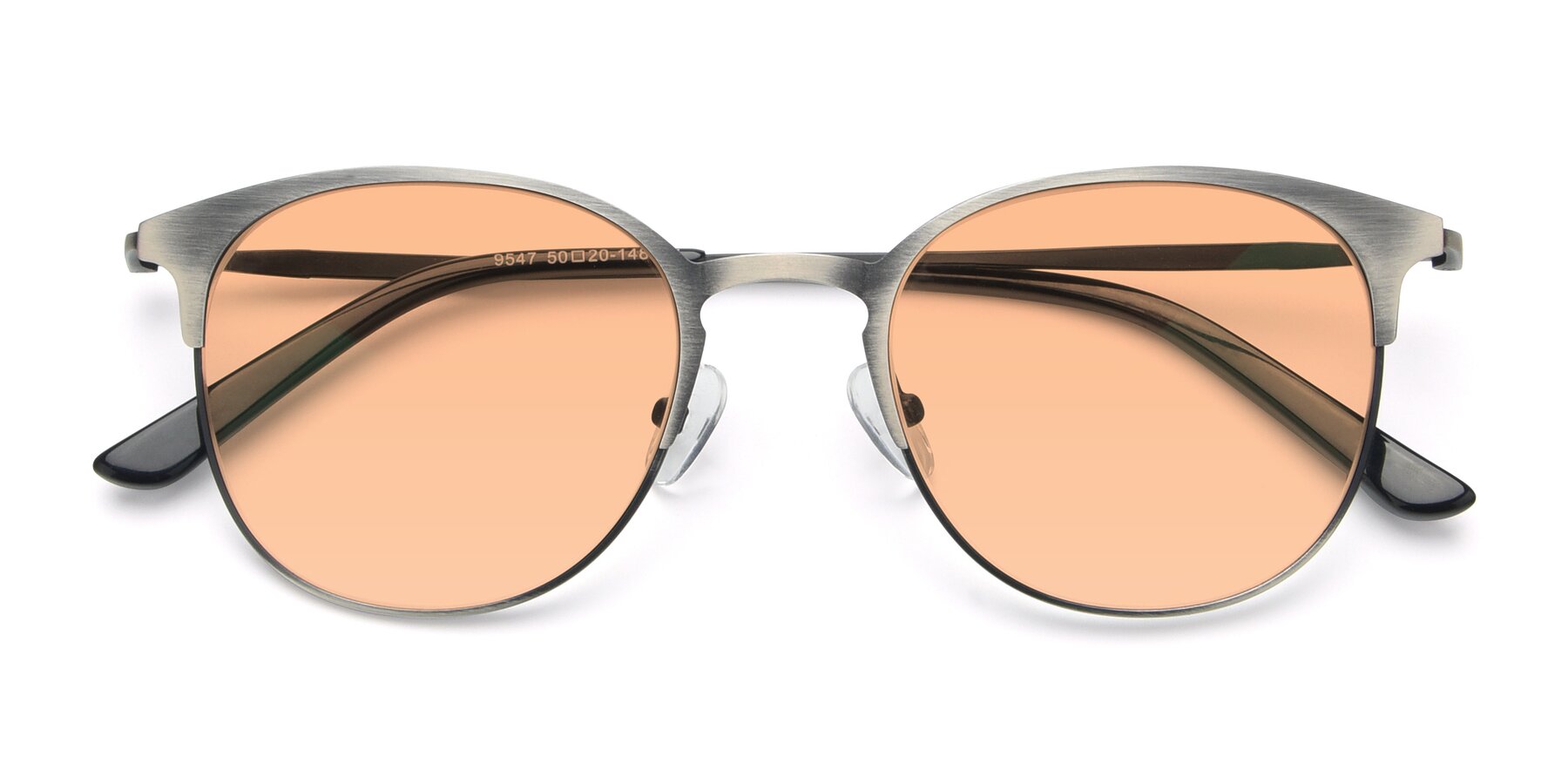 Folded Front of 9547 in Antique Gunmetal with Light Orange Tinted Lenses