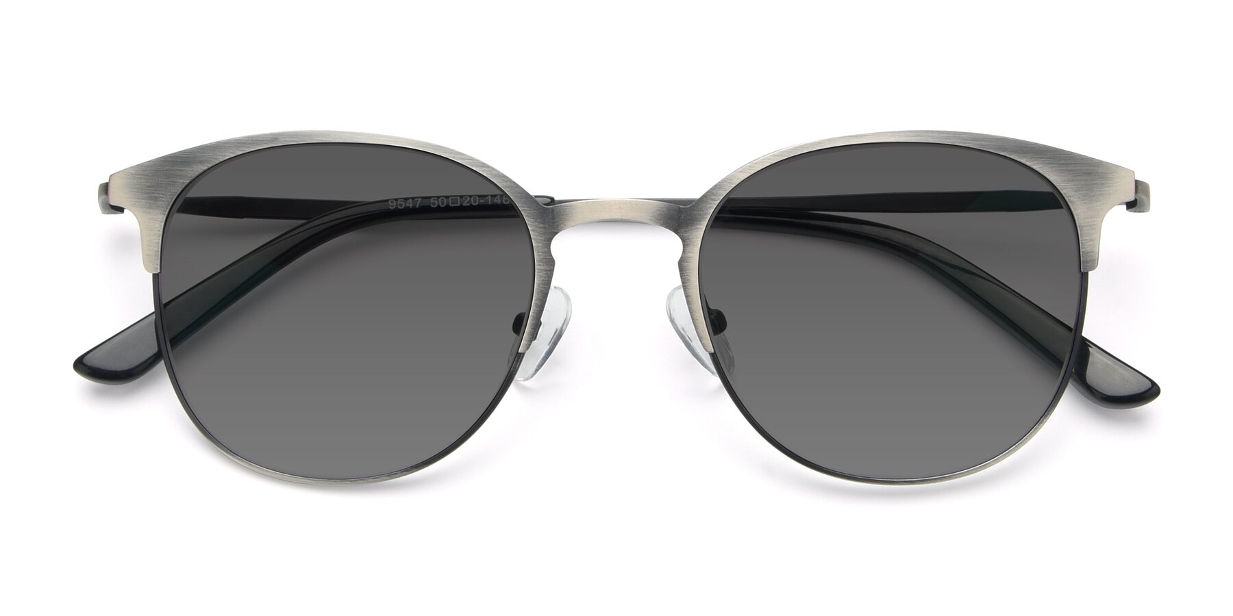 Folded Front of 9547 in Antique Gunmetal with Medium Gray Tinted Lenses