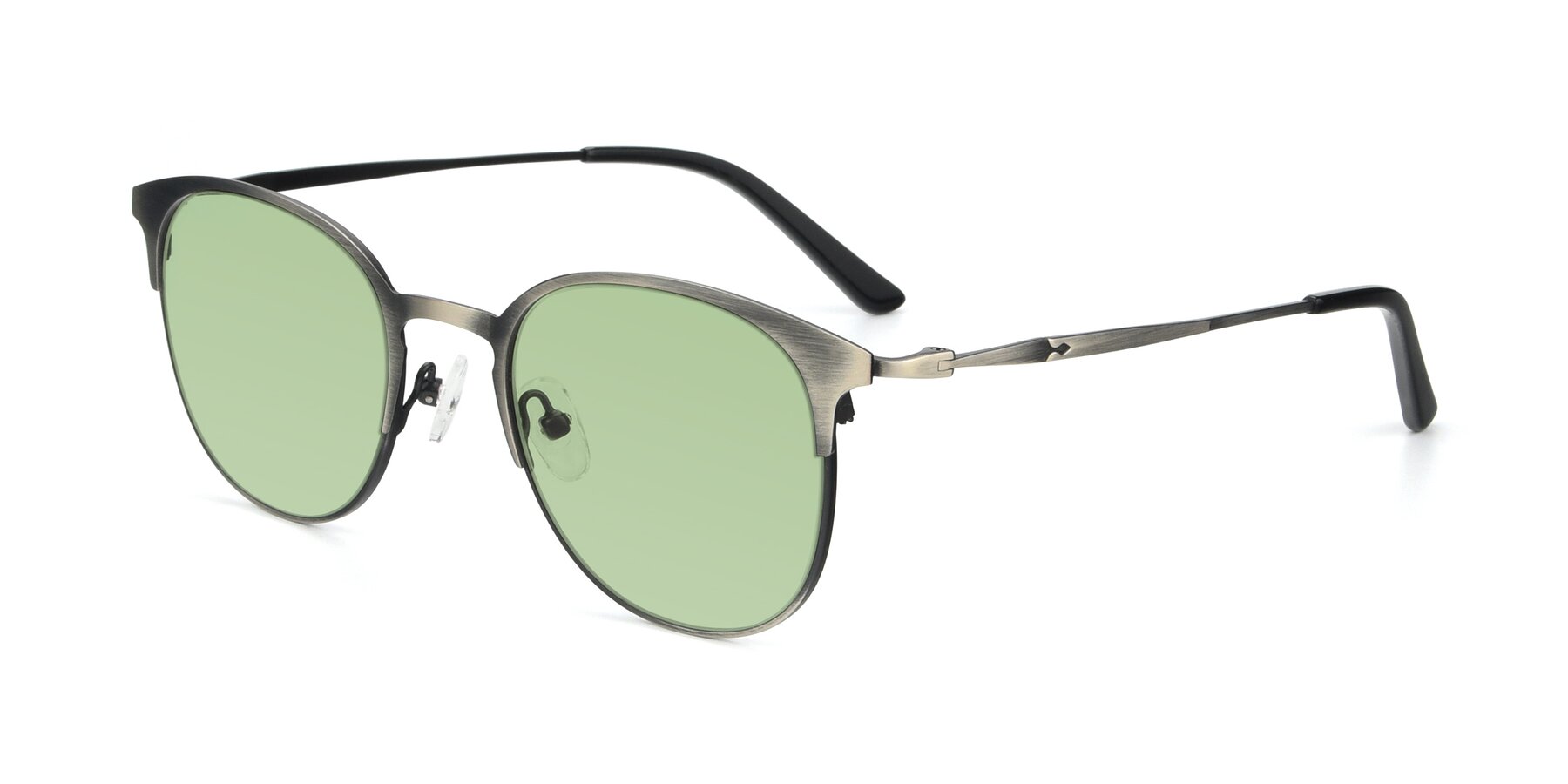 Angle of 9547 in Antique Gunmetal with Medium Green Tinted Lenses