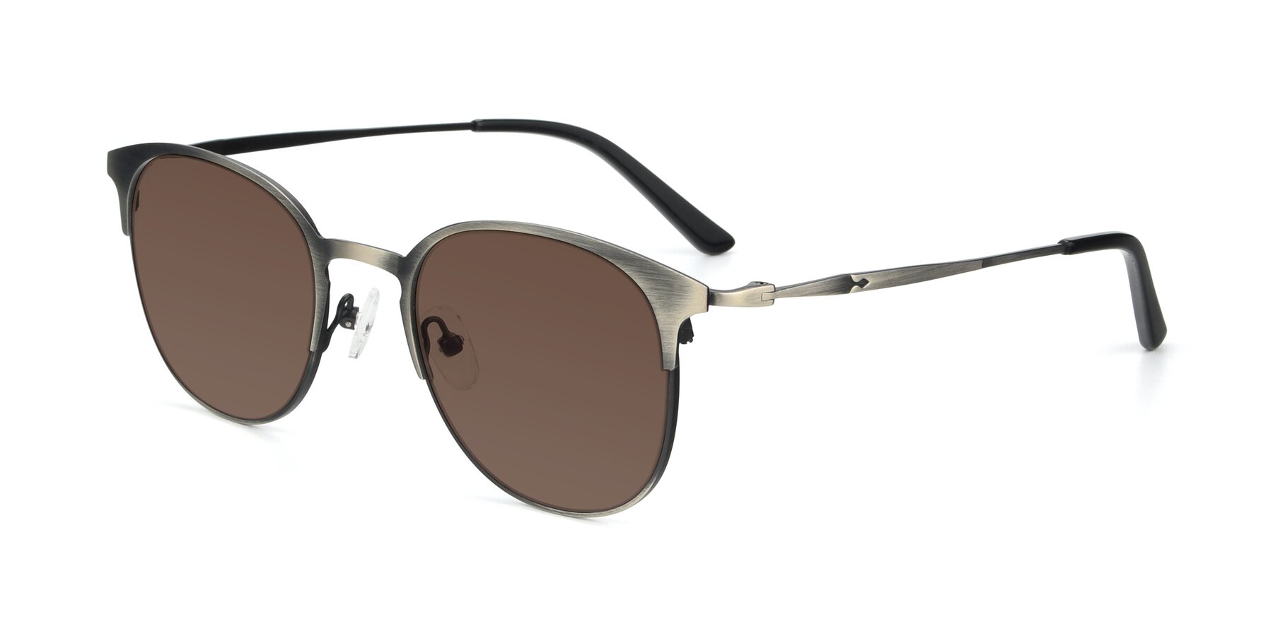Angle of 9547 in Antique Gunmetal with Brown Tinted Lenses