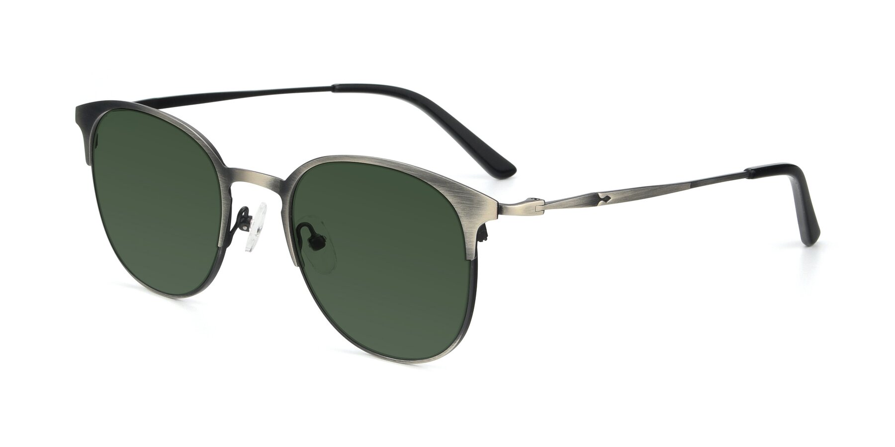 Angle of 9547 in Antique Gunmetal with Green Tinted Lenses