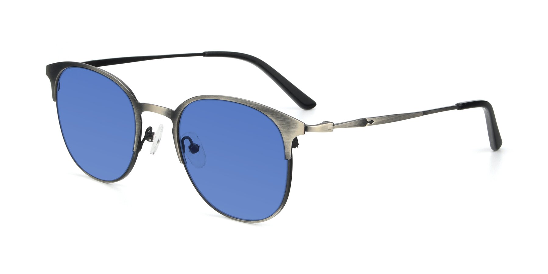 Angle of 9547 in Antique Gunmetal with Blue Tinted Lenses