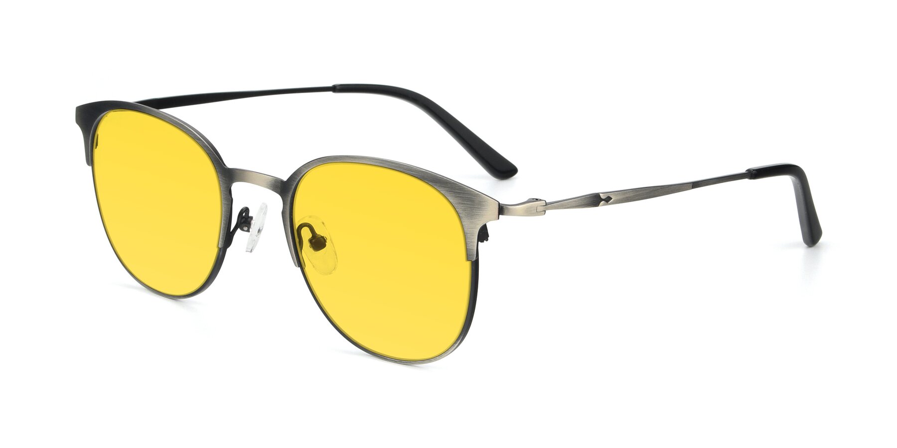 Angle of 9547 in Antique Gunmetal with Yellow Tinted Lenses