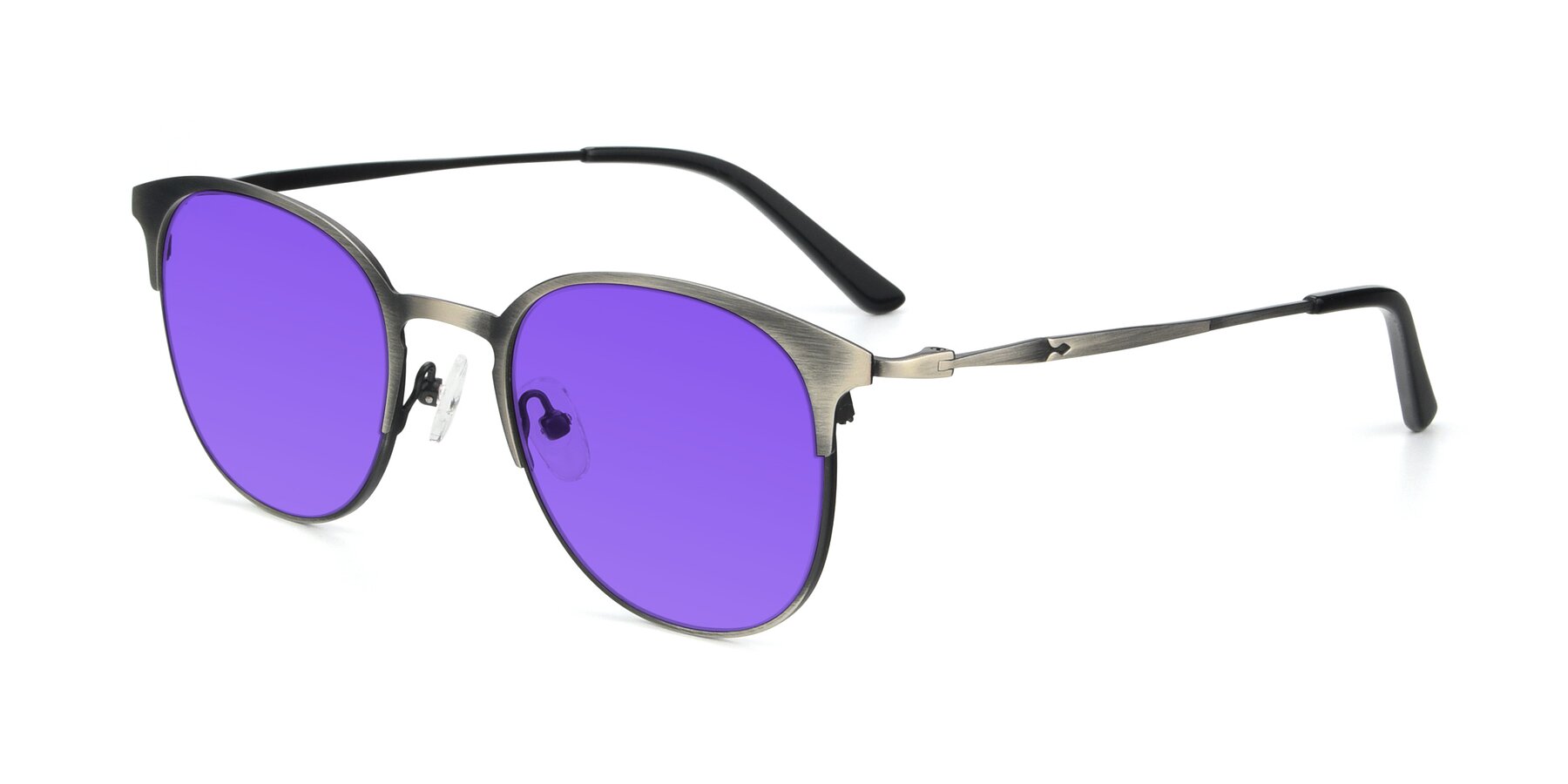Angle of 9547 in Antique Gunmetal with Purple Tinted Lenses