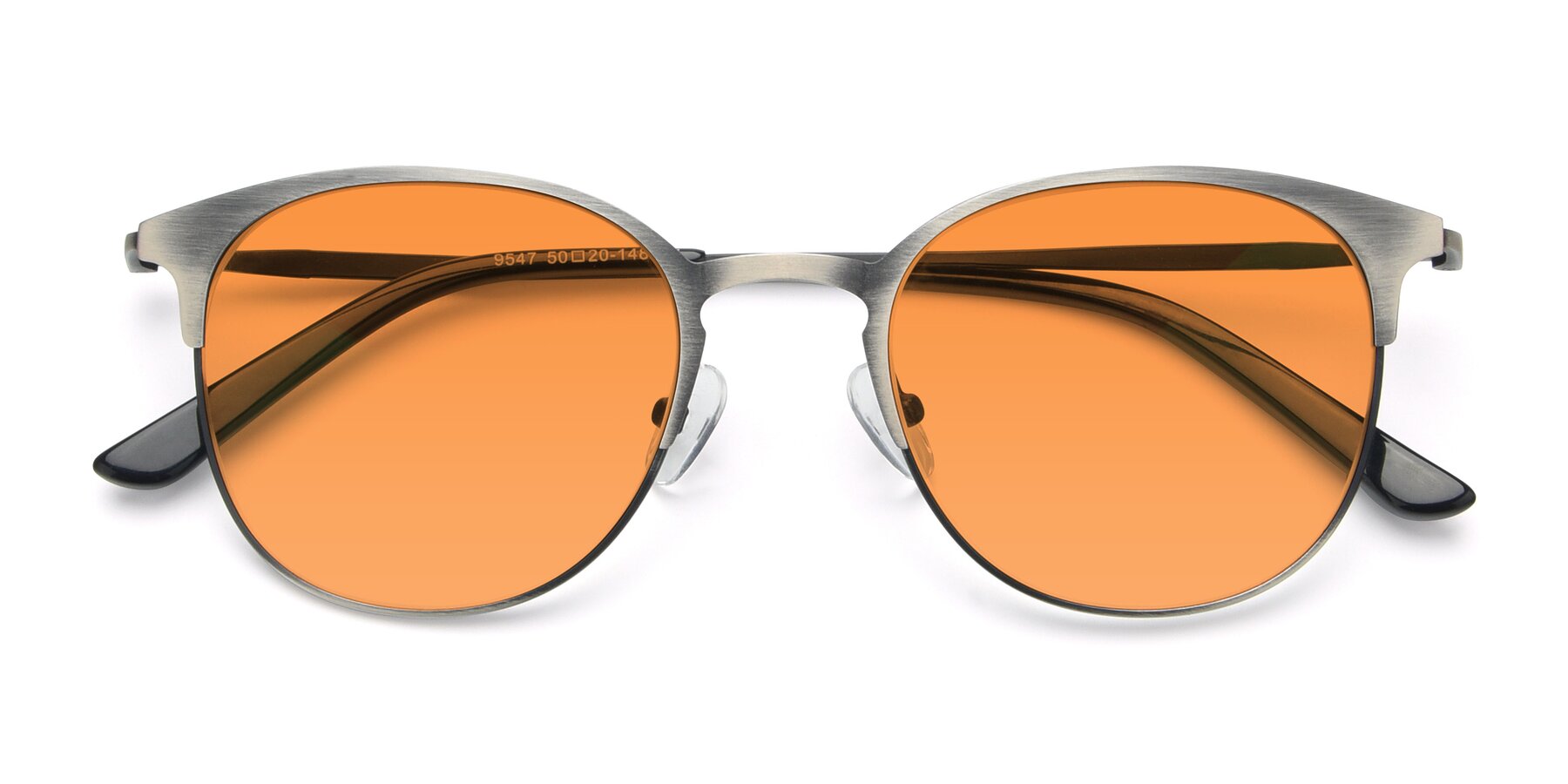 Folded Front of 9547 in Antique Gunmetal with Orange Tinted Lenses
