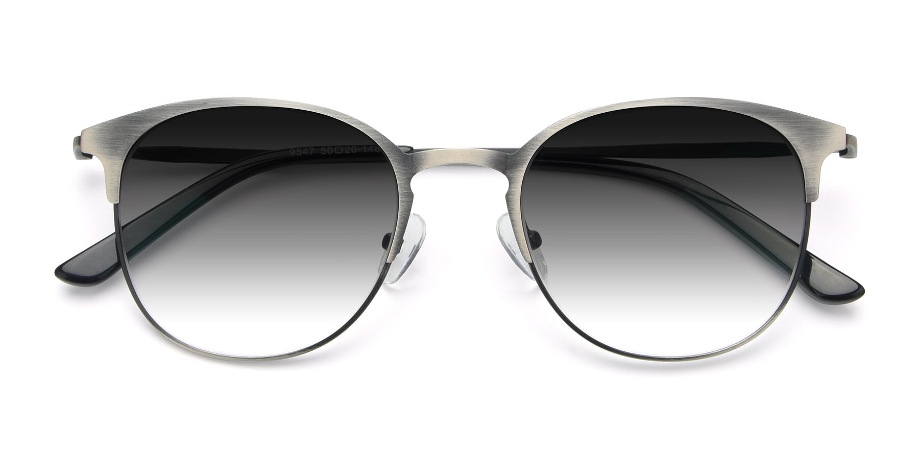 Folded Front of 9547 in Antique Gunmetal with Gray Gradient Lenses
