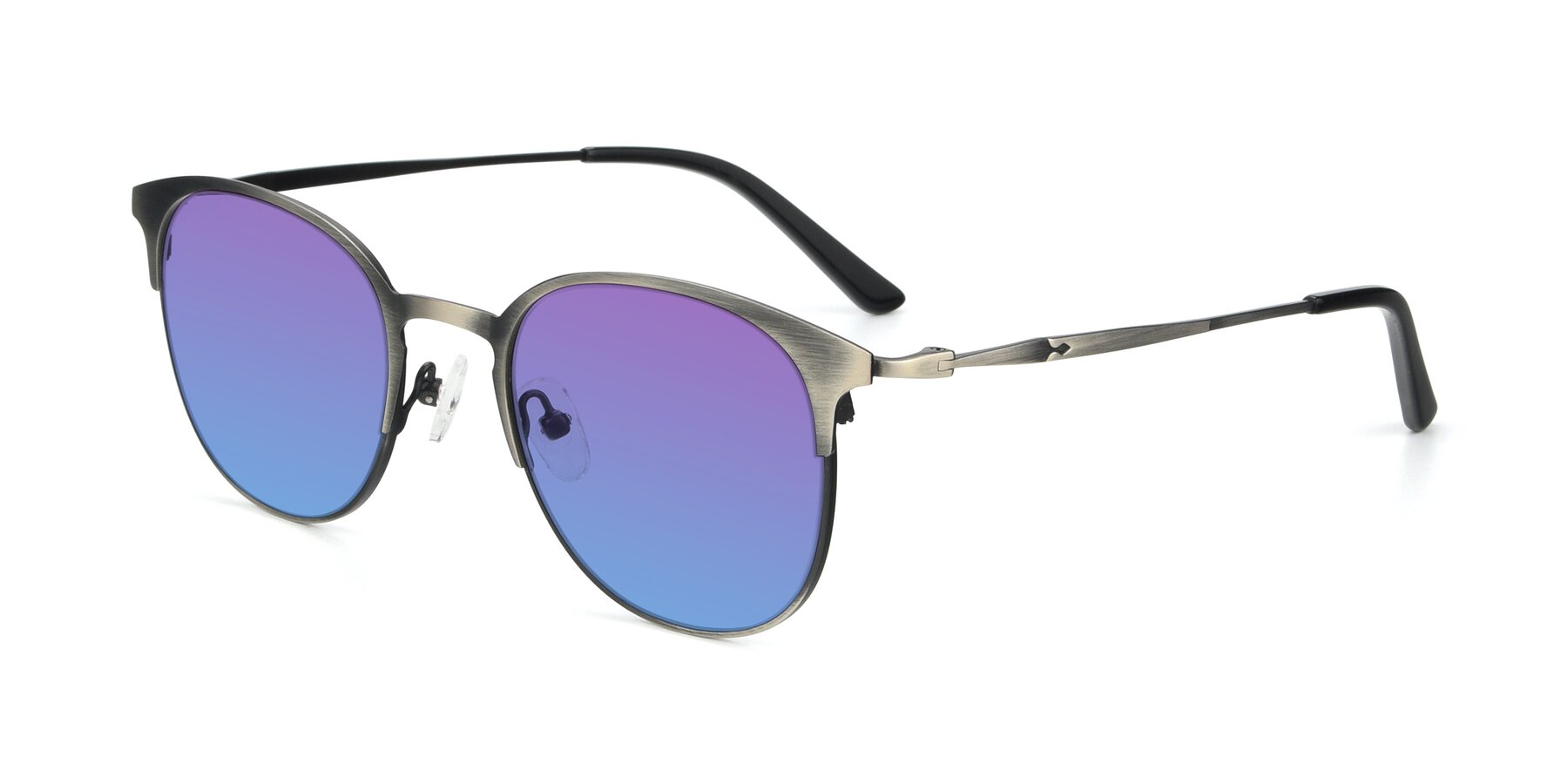 Angle of 9547 in Antique Gunmetal with Purple / Blue Gradient Lenses