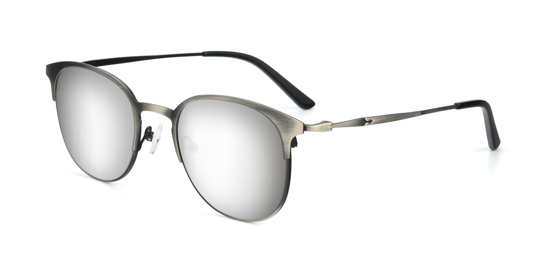Angle of 9547 in Antique Gunmetal with Silver Mirrored Lenses