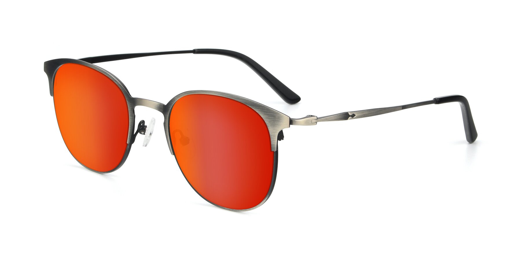 Angle of 9547 in Antique Gunmetal with Red Gold Mirrored Lenses