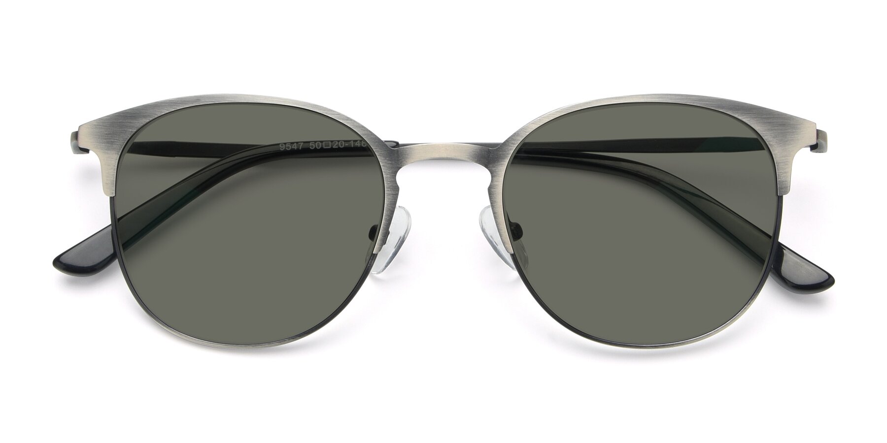 Folded Front of 9547 in Antique Gunmetal with Gray Polarized Lenses
