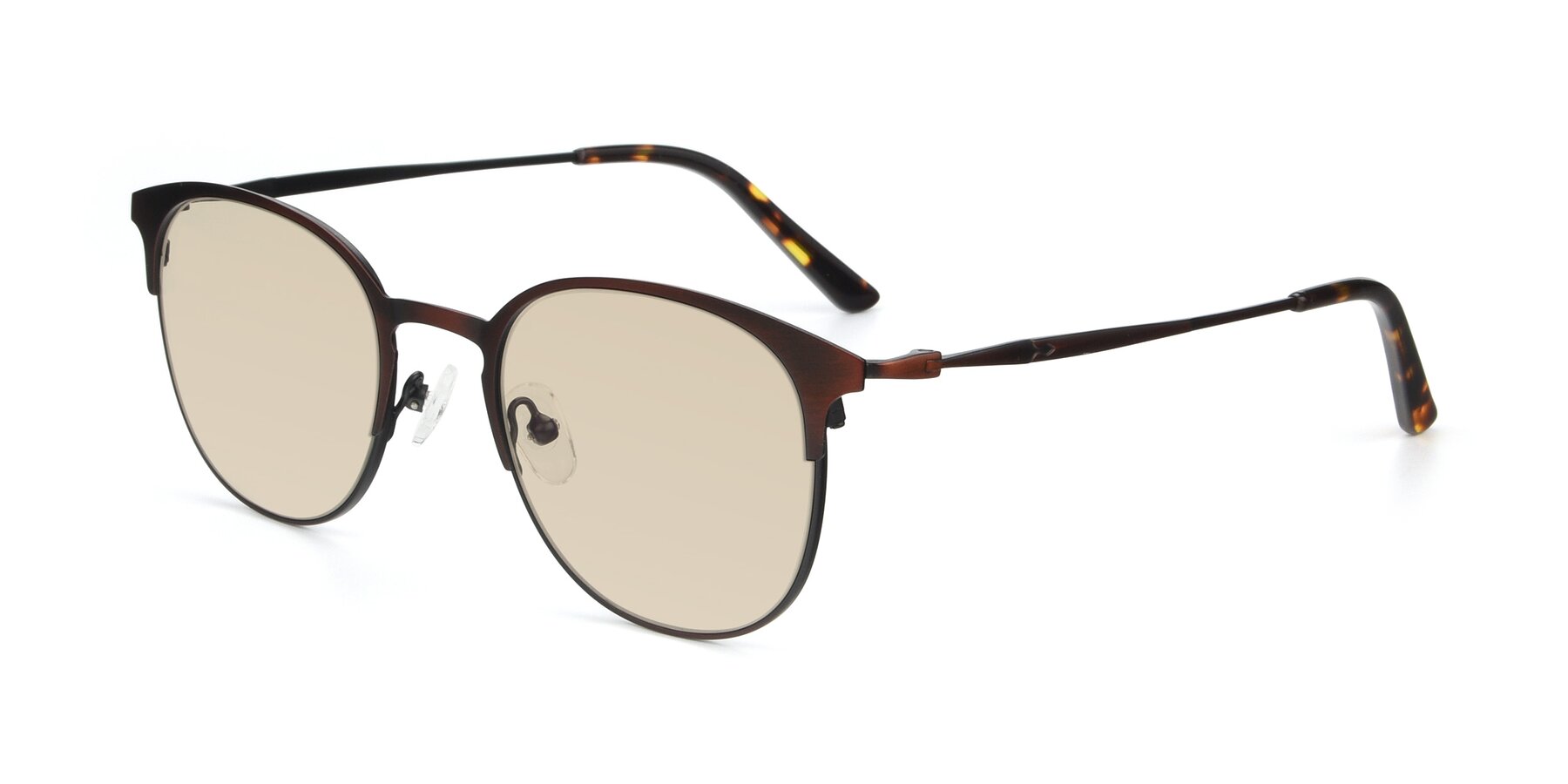 Angle of 9547 in Antique Brown with Light Brown Tinted Lenses