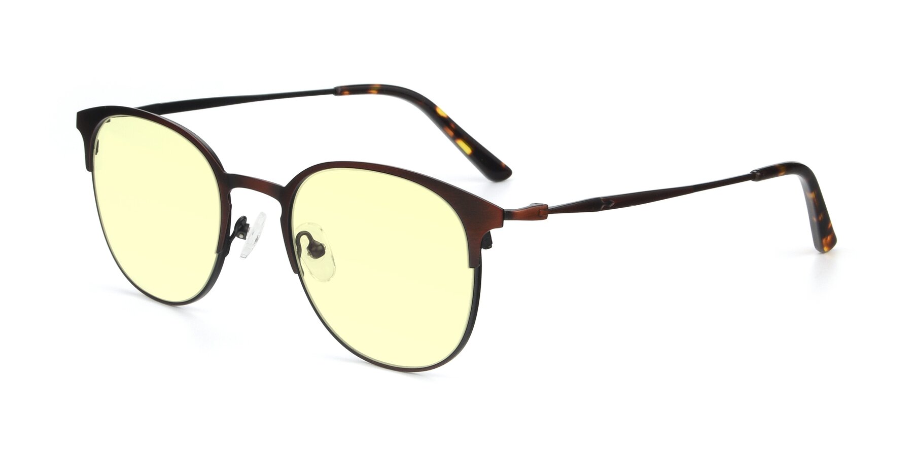 Angle of 9547 in Antique Brown with Light Yellow Tinted Lenses