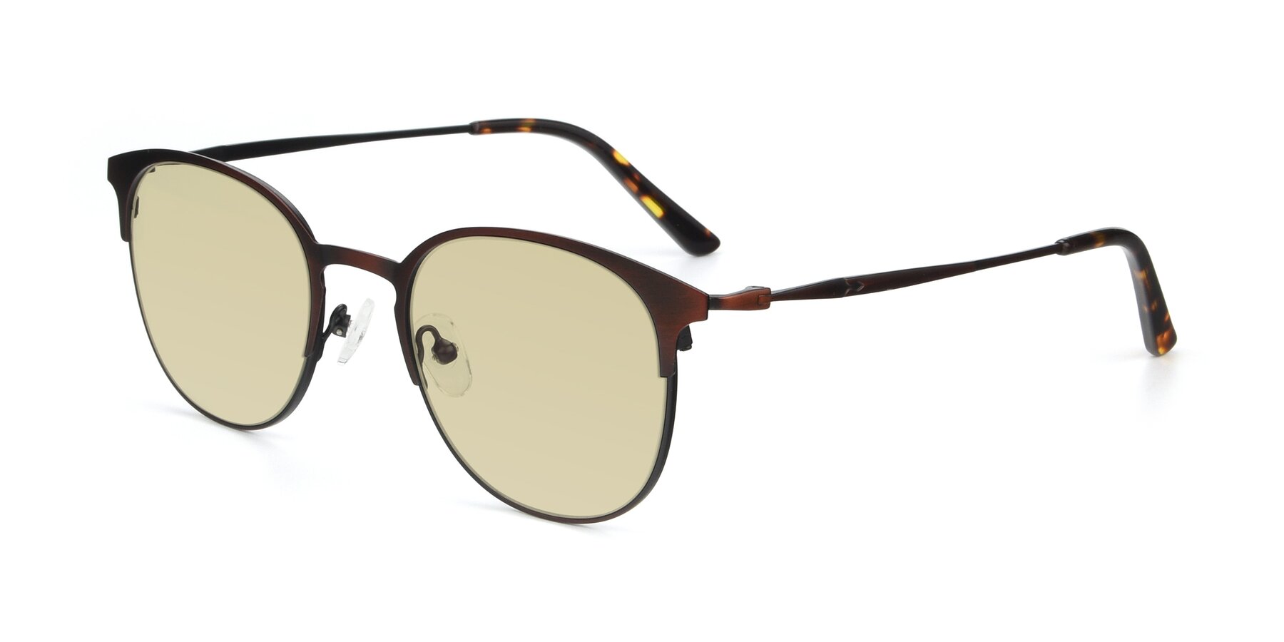 Angle of 9547 in Antique Brown with Light Champagne Tinted Lenses