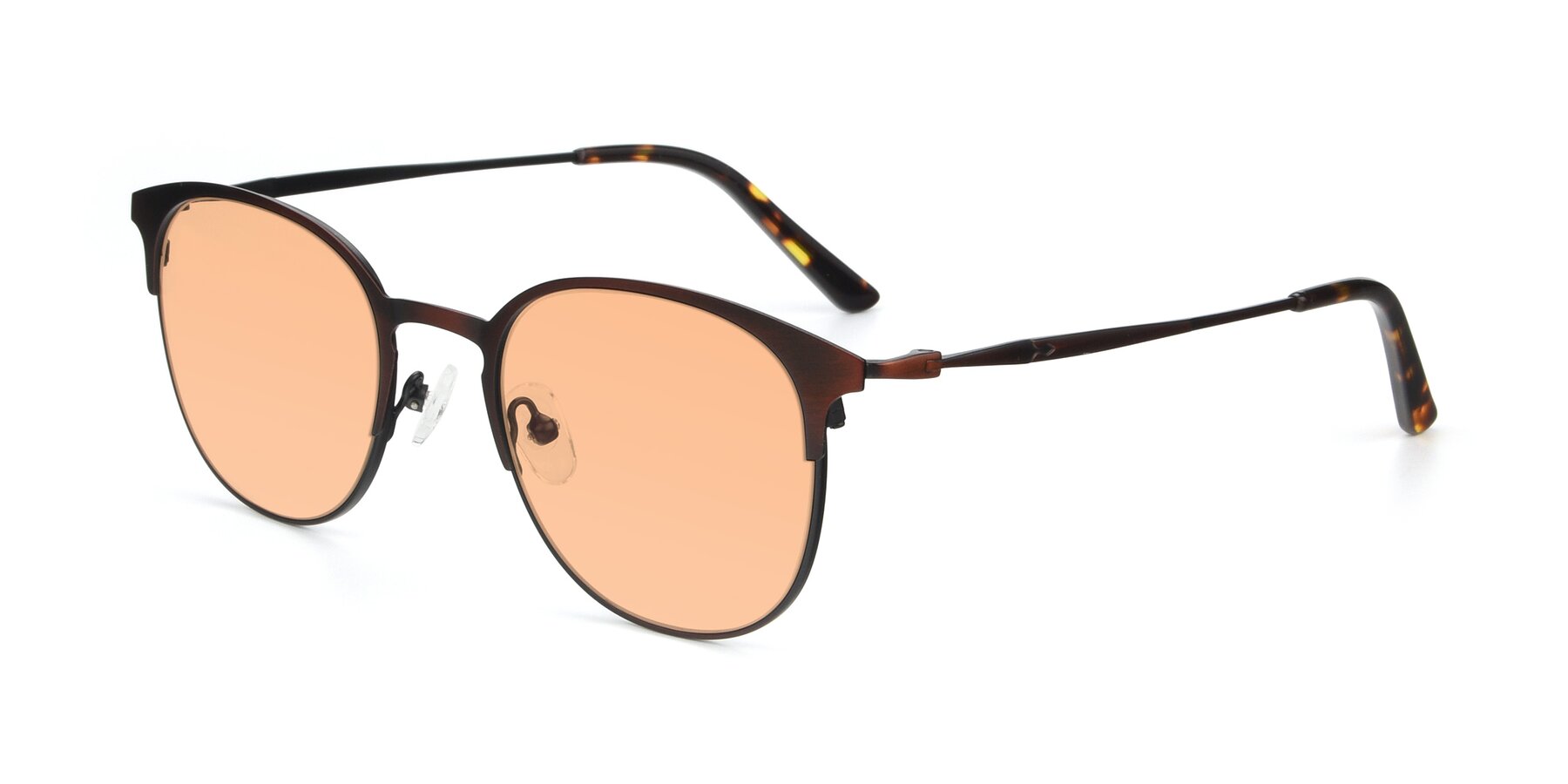 Angle of 9547 in Antique Brown with Light Orange Tinted Lenses