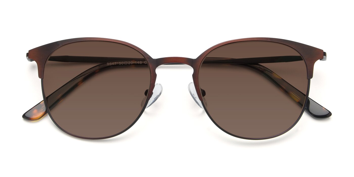 9547 - Antique Brown Tinted Sunglasses