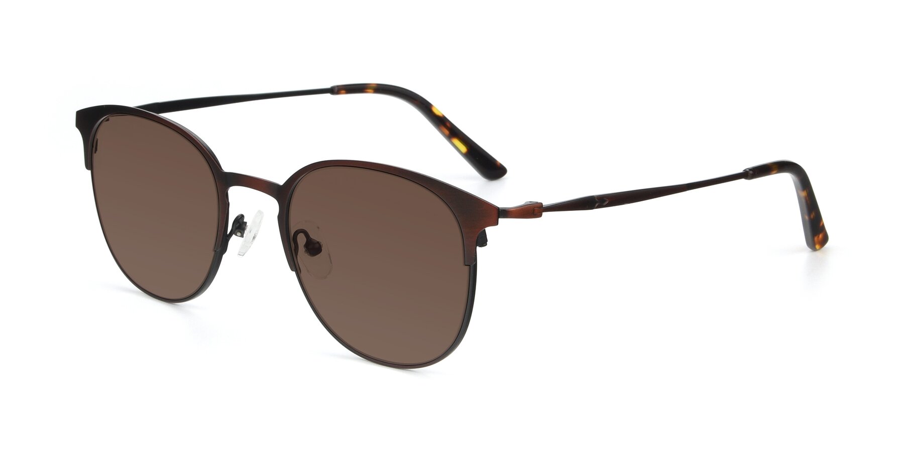 Angle of 9547 in Antique Brown with Brown Tinted Lenses