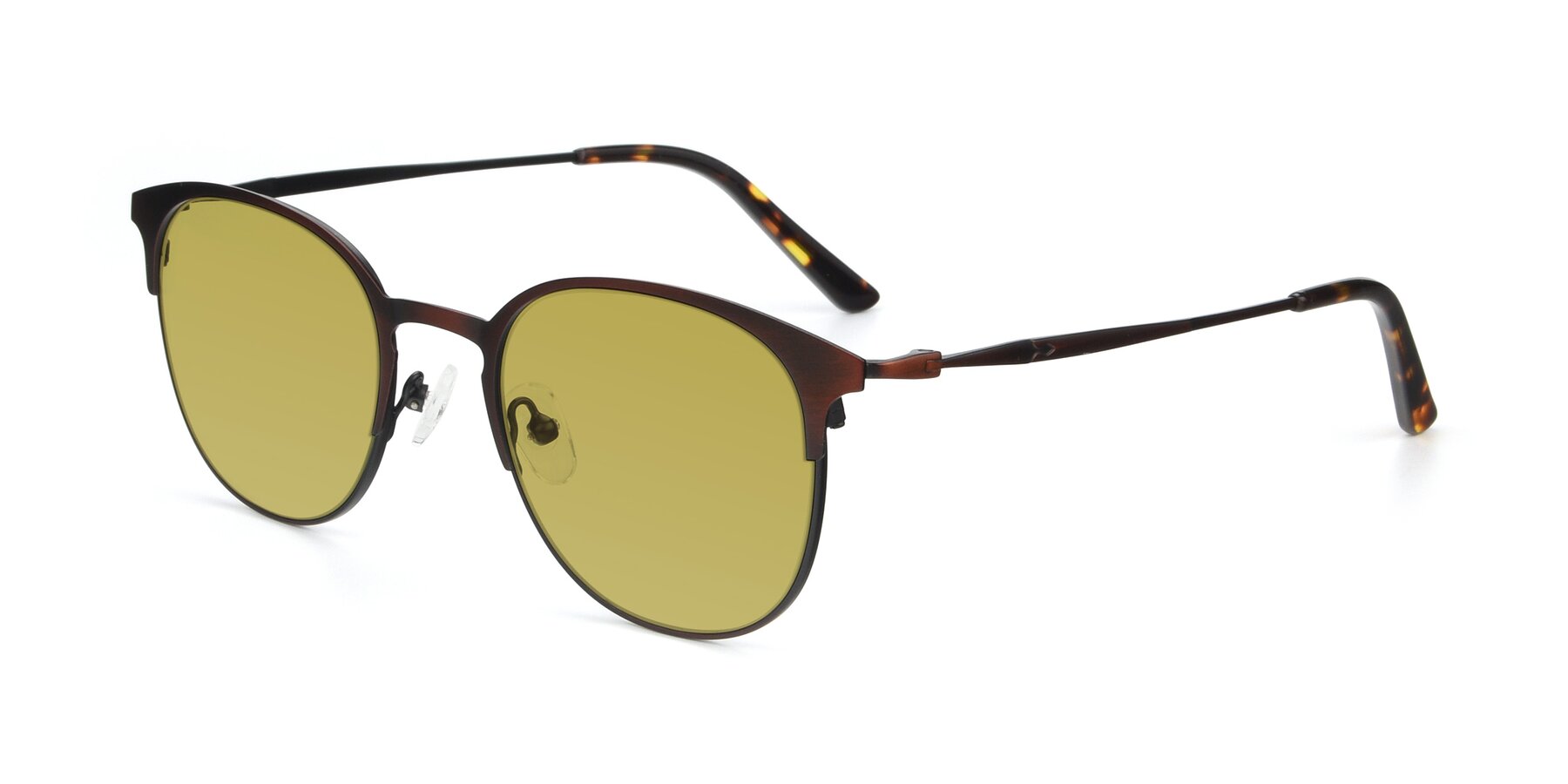 Angle of 9547 in Antique Brown with Champagne Tinted Lenses