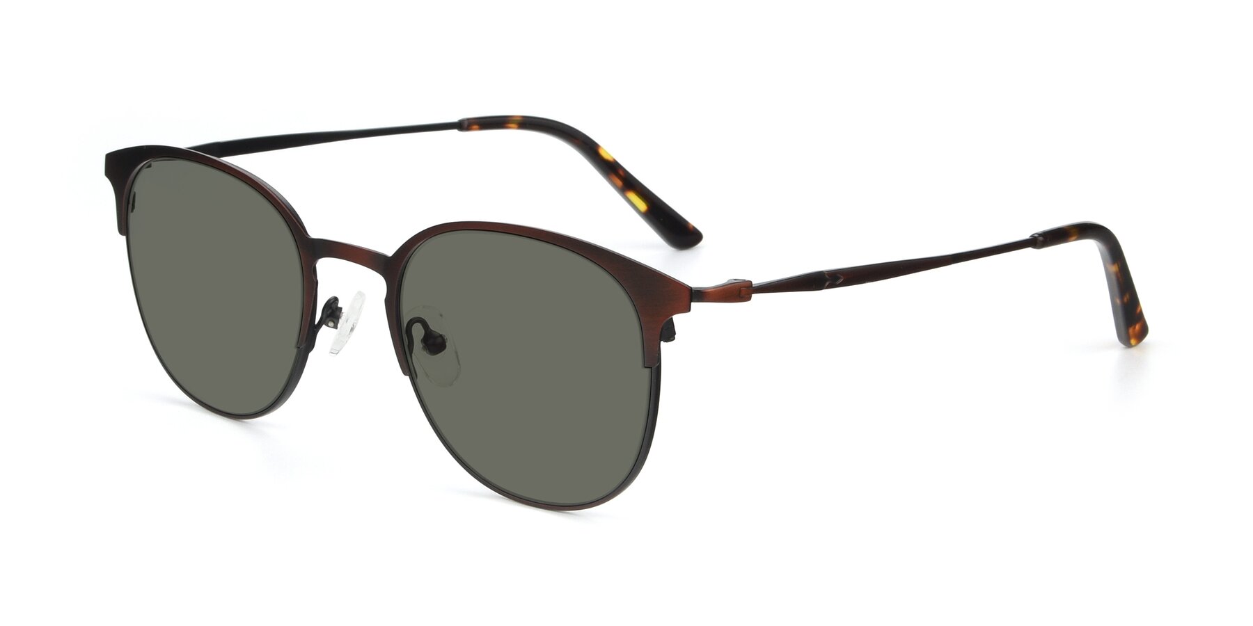 Angle of 9547 in Antique Brown with Gray Polarized Lenses