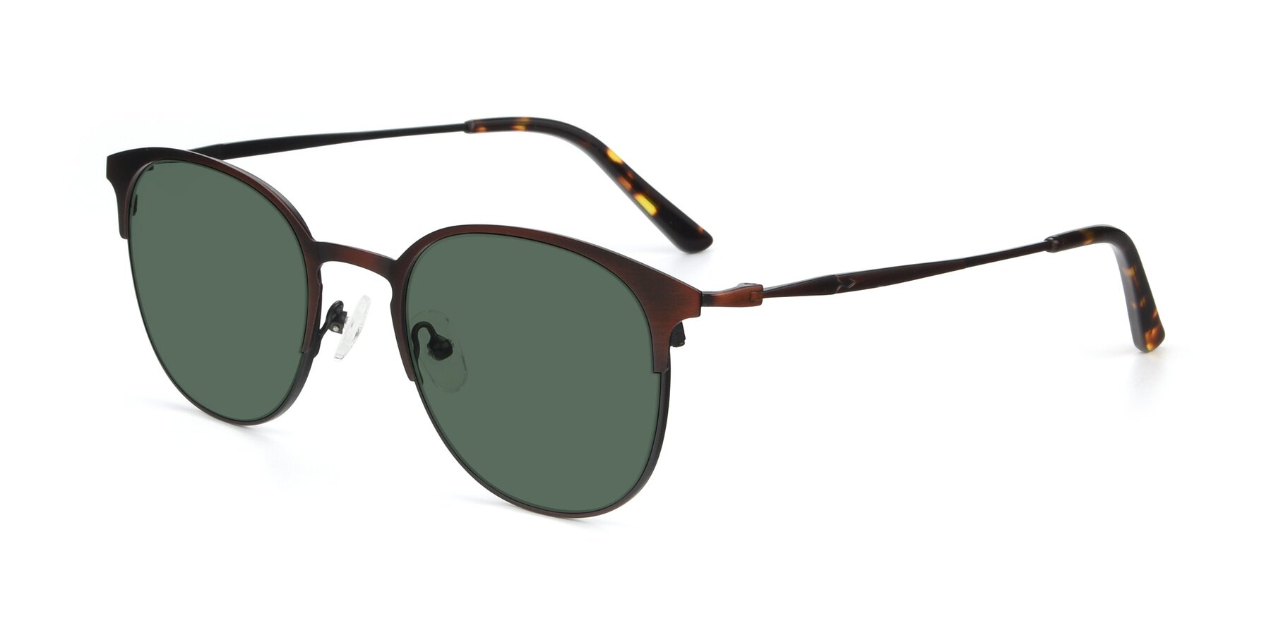 Angle of 9547 in Antique Brown with Green Polarized Lenses
