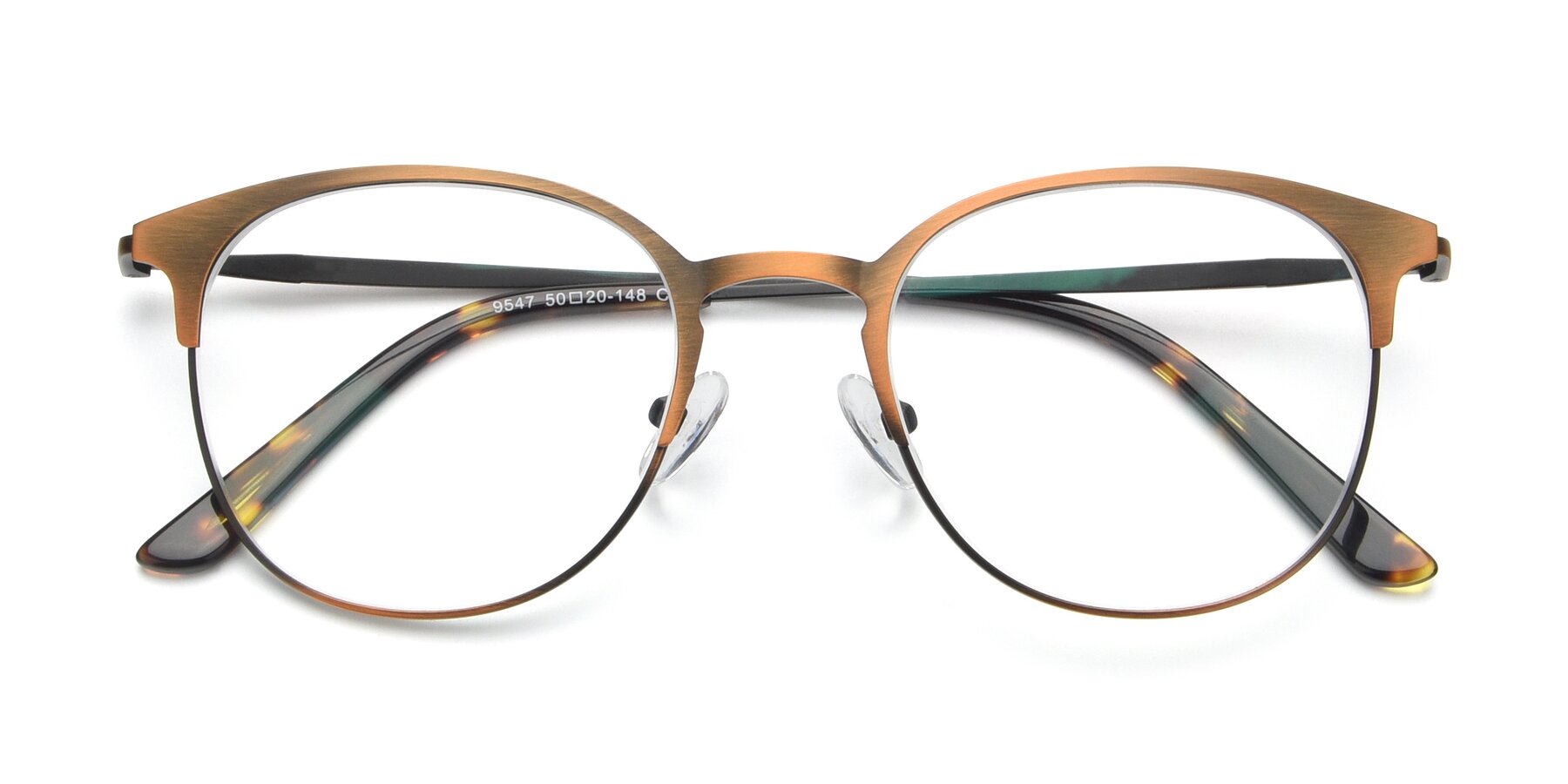 Folded Front of 9547 in Antique Bronze with Clear Blue Light Blocking Lenses
