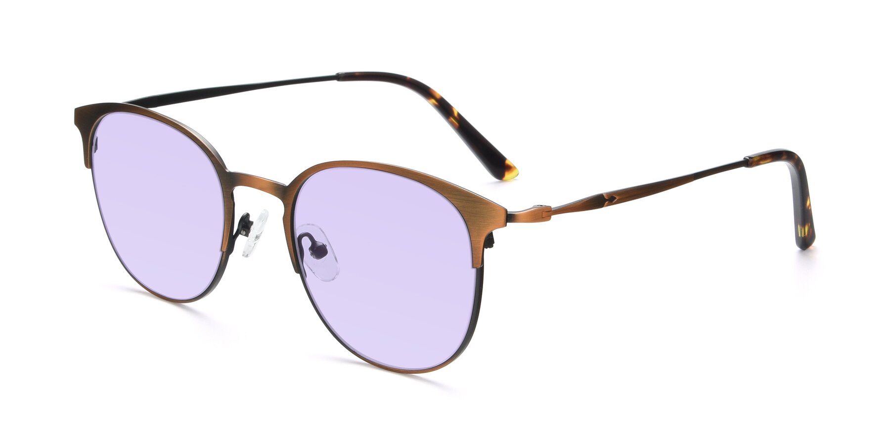 Angle of 9547 in Antique Bronze with Light Purple Tinted Lenses