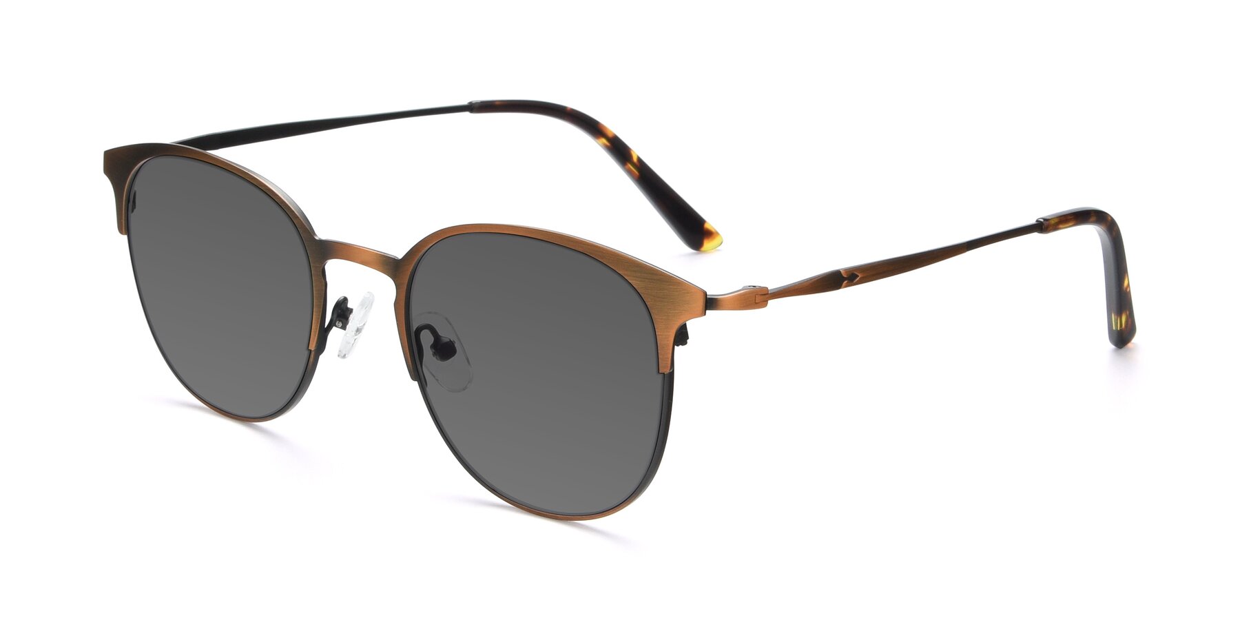 Angle of 9547 in Antique Bronze with Medium Gray Tinted Lenses