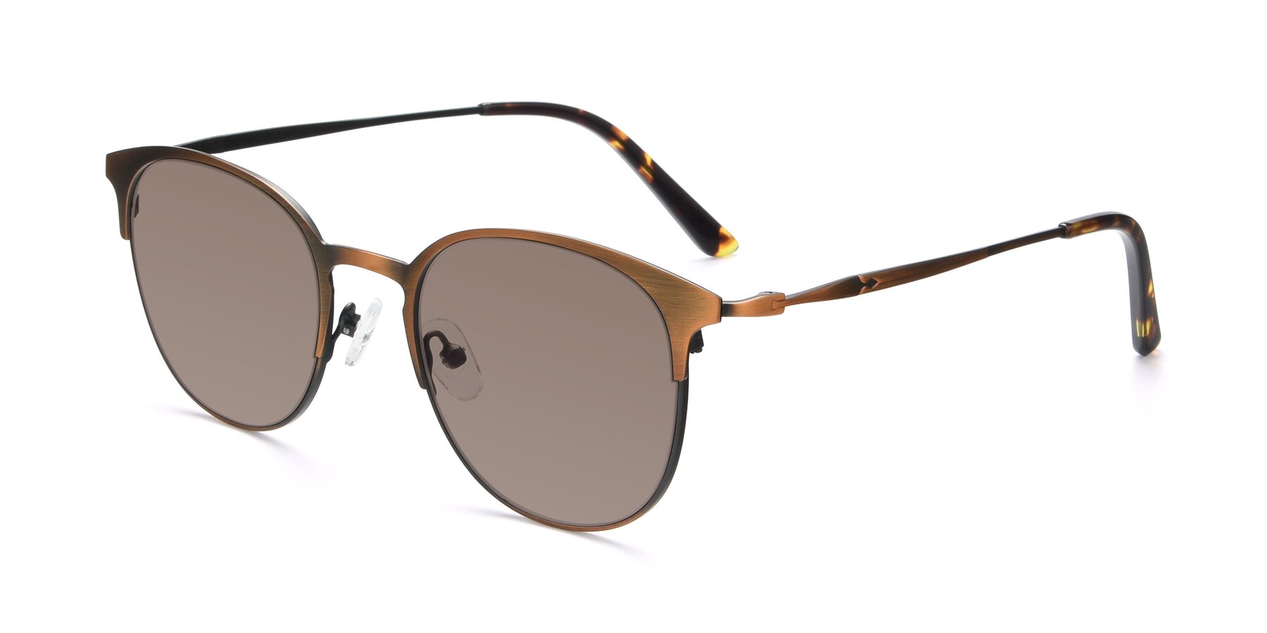 Angle of 9547 in Antique Bronze with Medium Brown Tinted Lenses