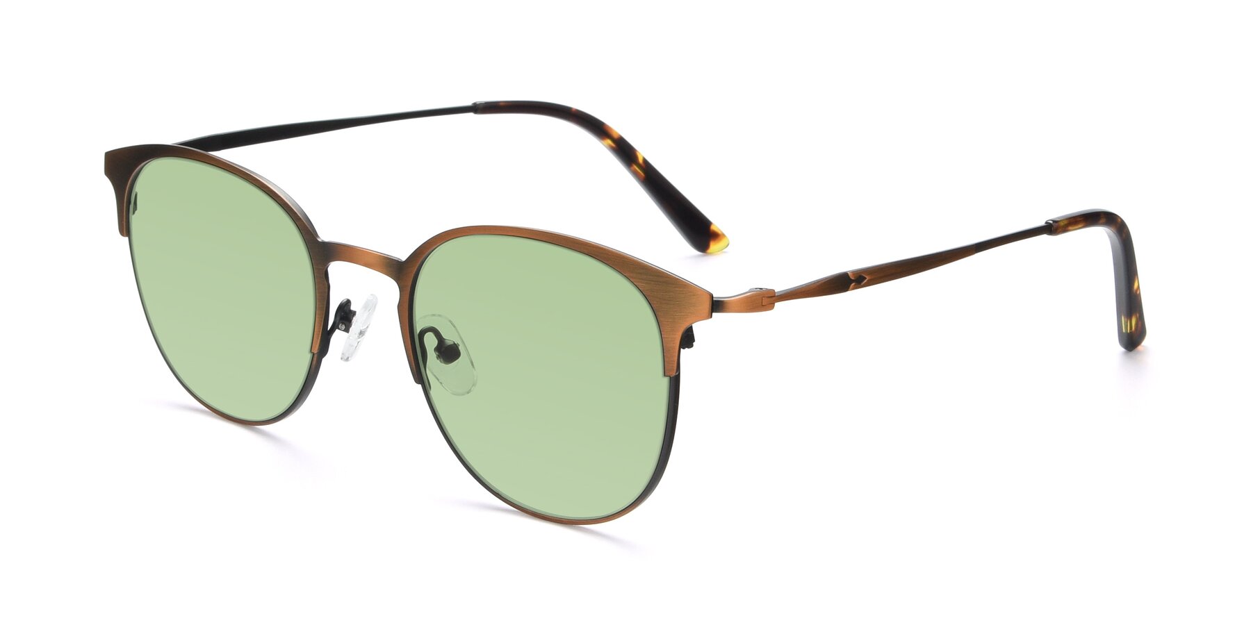 Angle of 9547 in Antique Bronze with Medium Green Tinted Lenses
