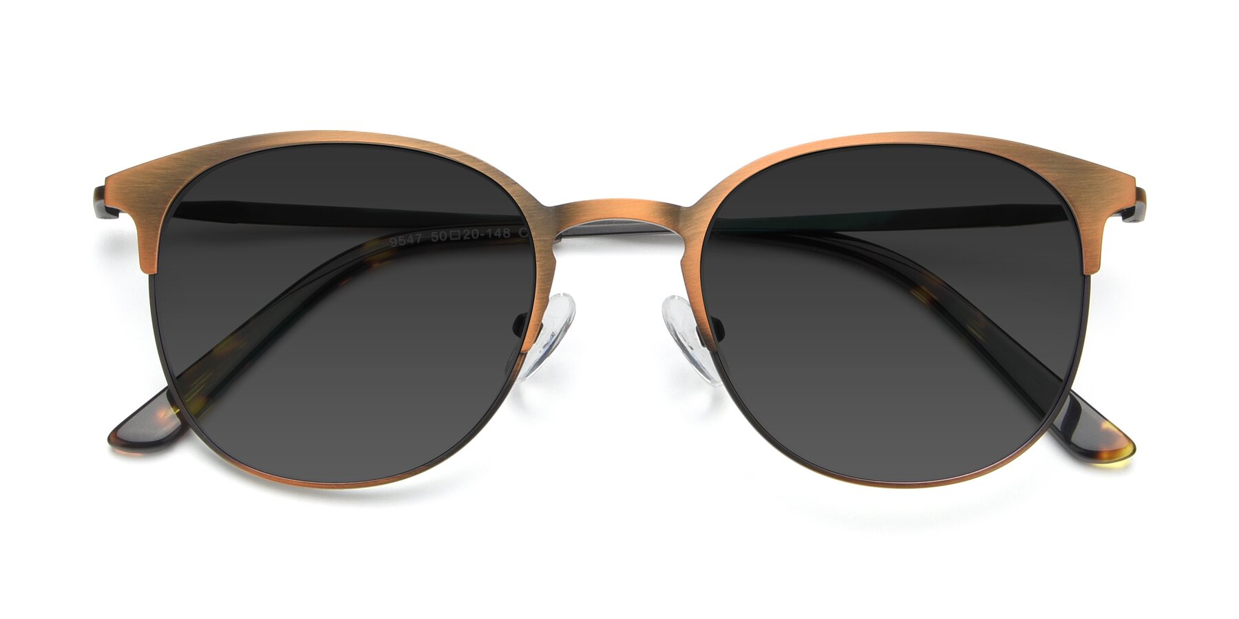 Folded Front of 9547 in Antique Bronze with Gray Tinted Lenses