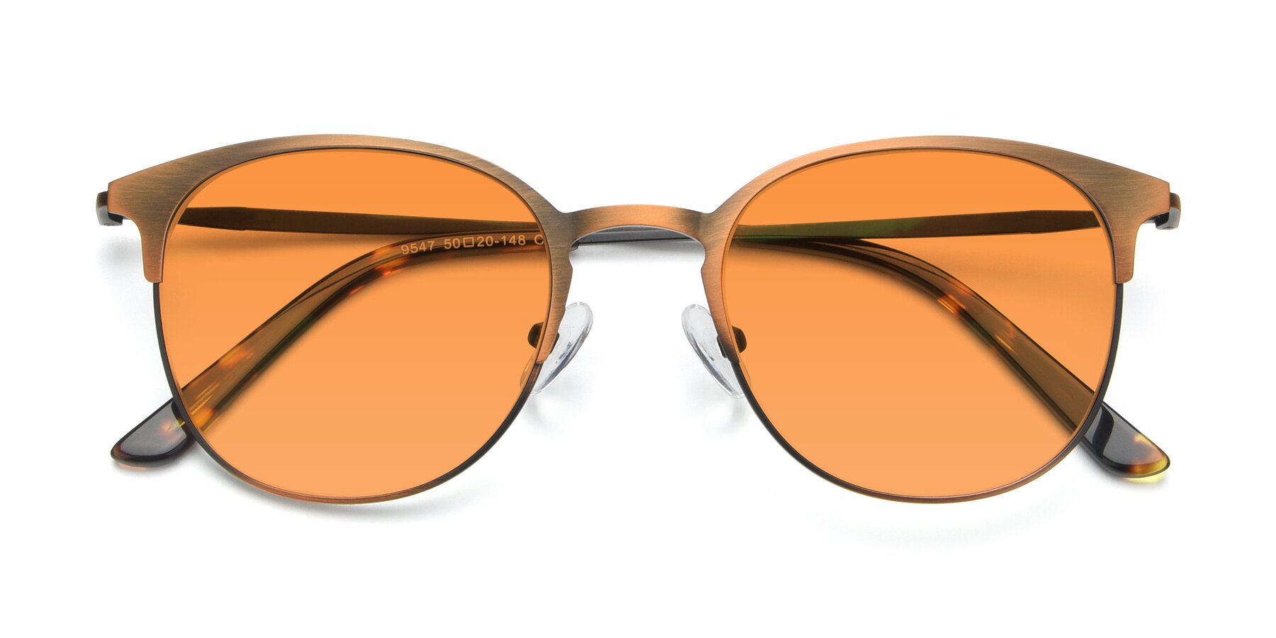 Folded Front of 9547 in Antique Bronze with Orange Tinted Lenses