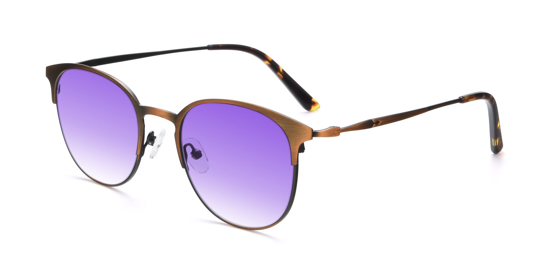 Angle of 9547 in Antique Bronze with Purple Gradient Lenses