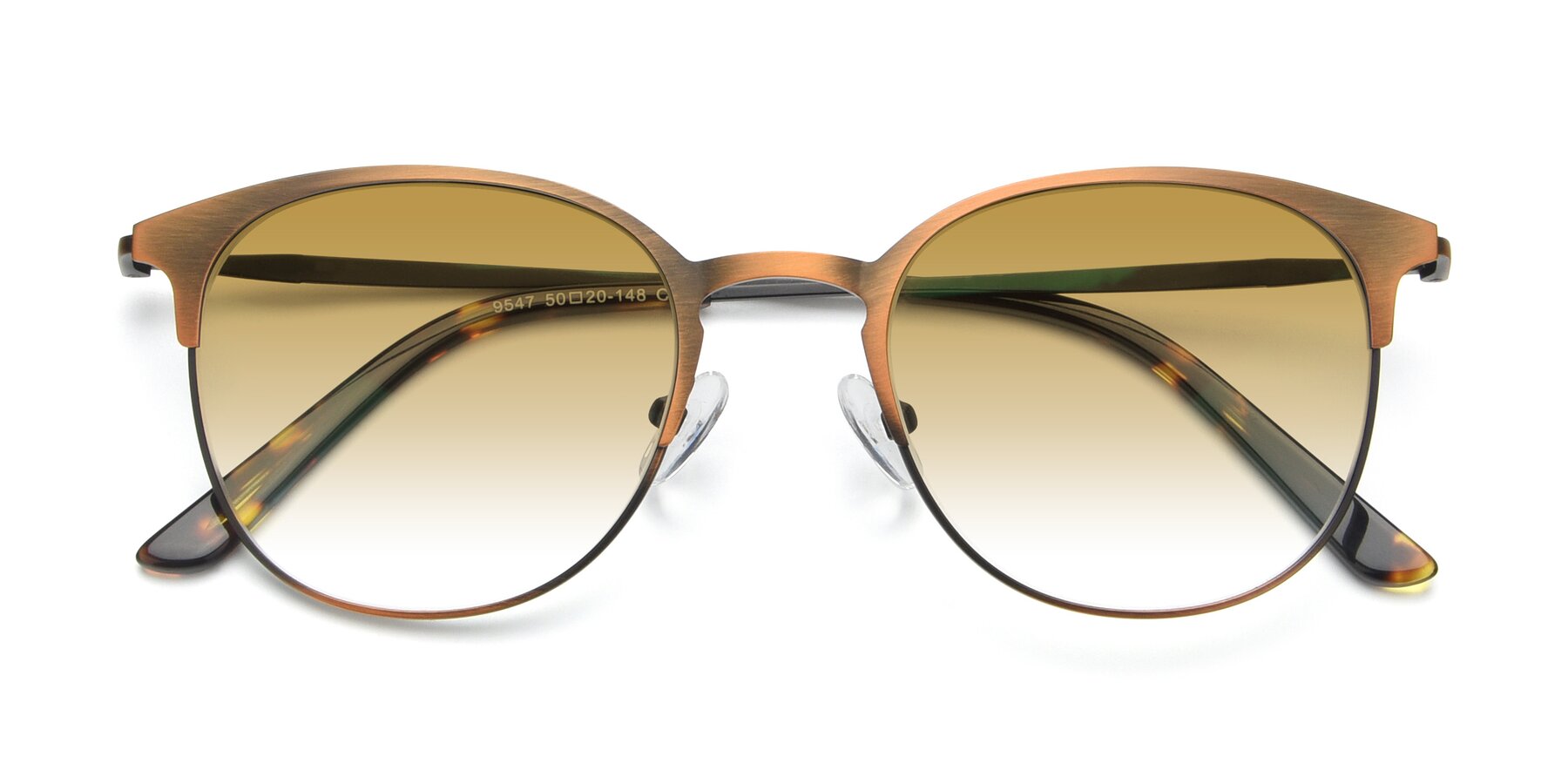 Folded Front of 9547 in Antique Bronze with Champagne Gradient Lenses