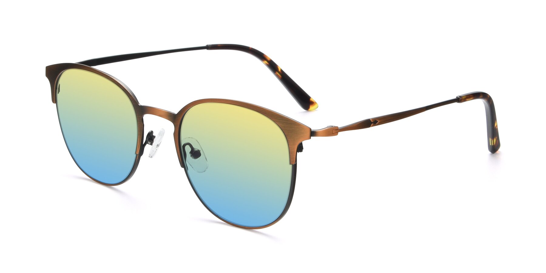 Angle of 9547 in Antique Bronze with Yellow / Blue Gradient Lenses