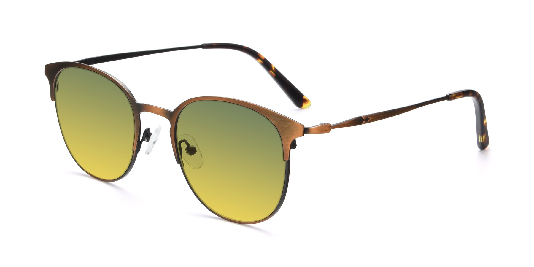 Angle of 9547 in Antique Bronze with Green / Yellow Gradient Lenses
