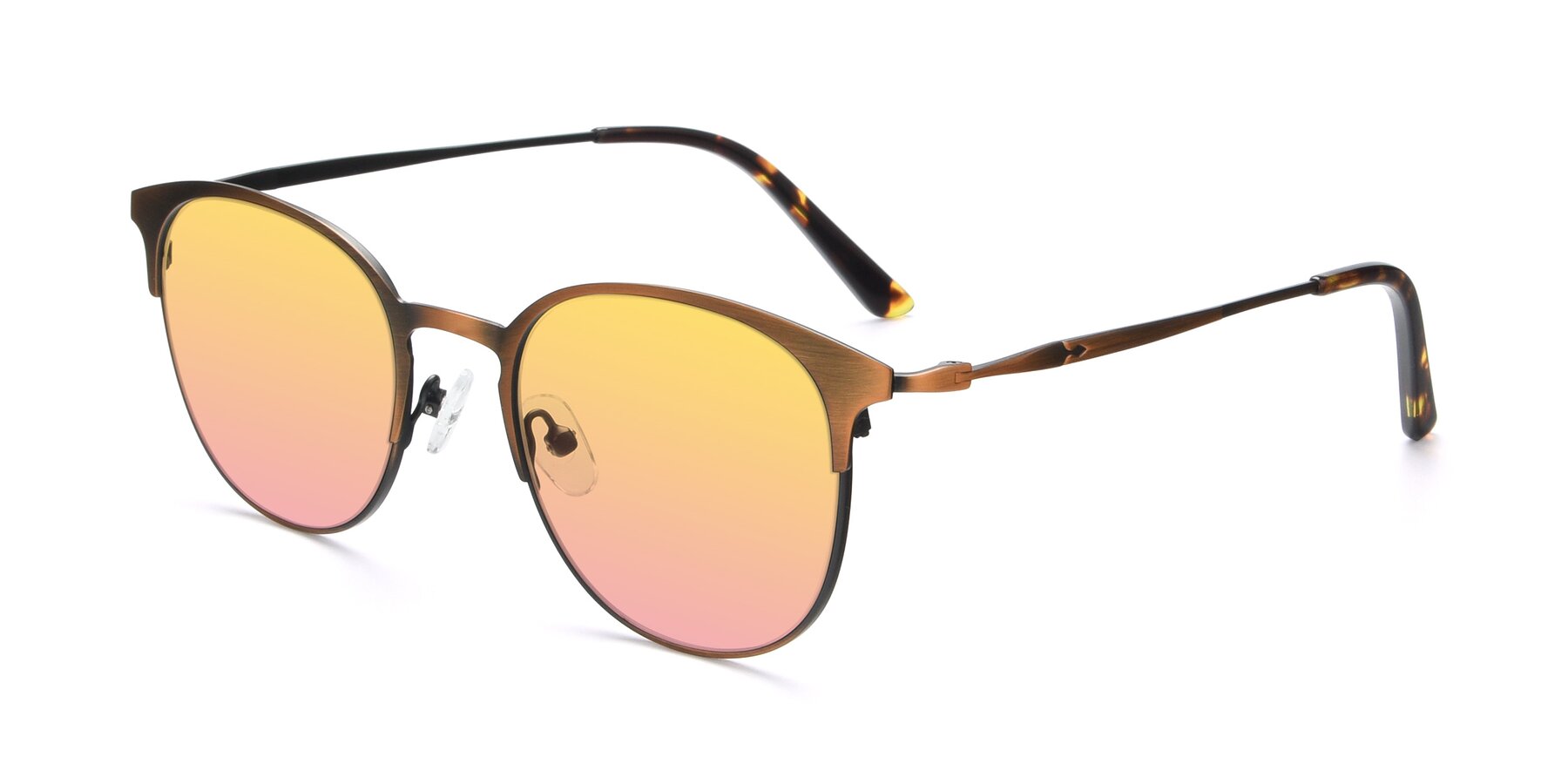 Angle of 9547 in Antique Bronze with Yellow / Pink Gradient Lenses