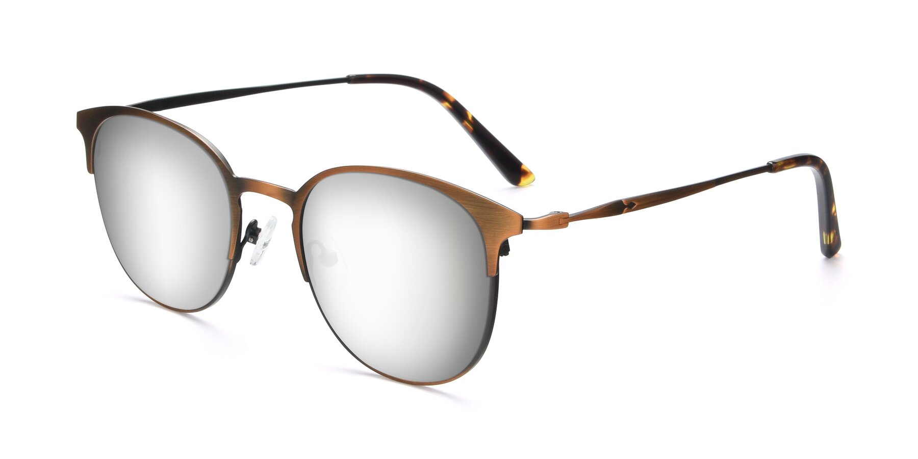 Angle of 9547 in Antique Bronze with Silver Mirrored Lenses