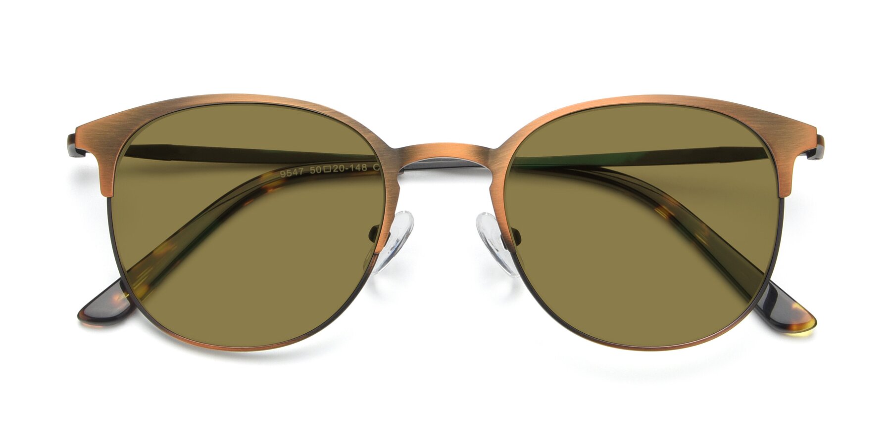 Folded Front of 9547 in Antique Bronze with Brown Polarized Lenses